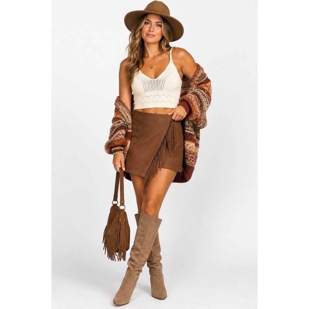 House Of Harlow 1960 X Revolve Cream Pointelle  Crochet Knit Top Tank L Festival
